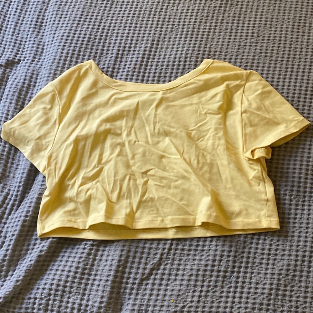 Yellow crop top